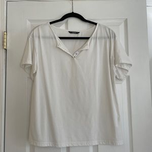 SHEIN, white oversized t-shirt, size S